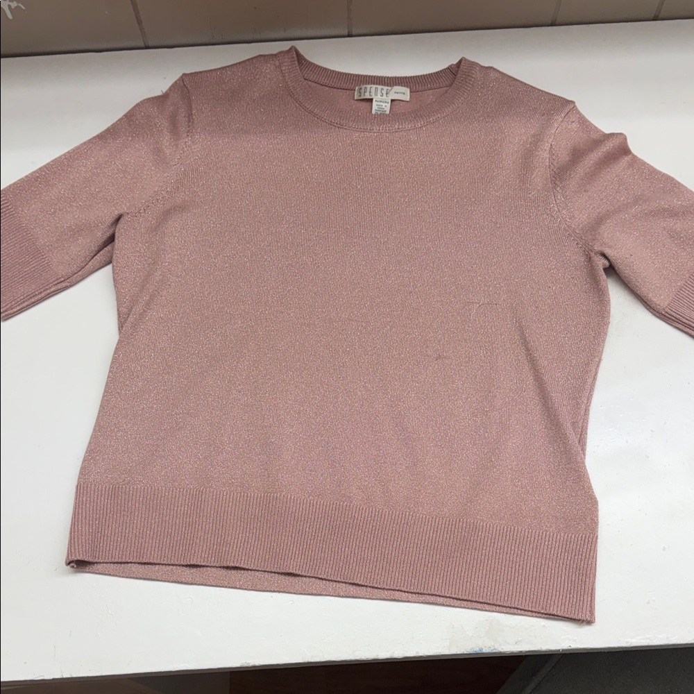 Spenser Jeremy Pink Shimmer Knit Top